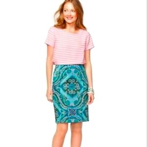 J.Crew Casbah Paisley Pencil Skirt